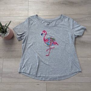 Coral Bay Women’s Sparkling flamingo 1X top